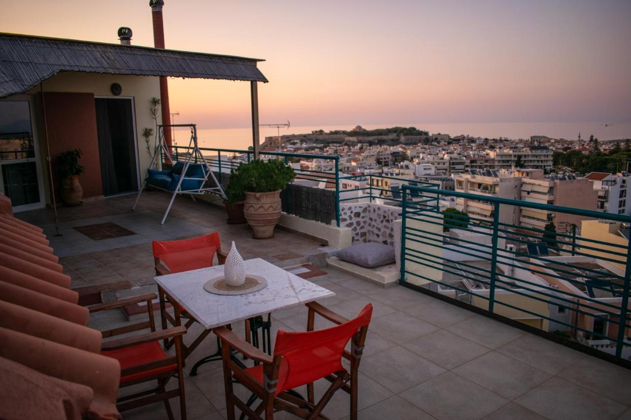 Rooftop With Sea View In Central Rethymno Exterior photo